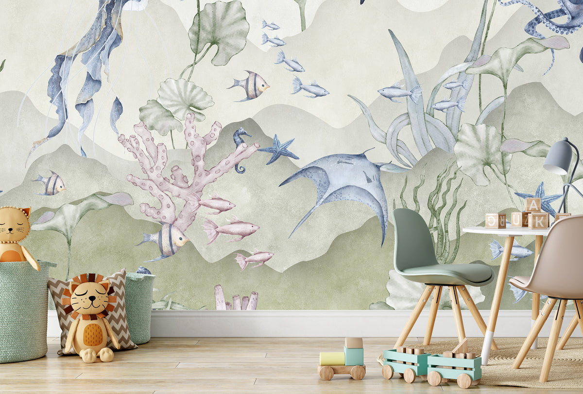 Behang Kai Soft Jade | 436 x 280 | brede banen
