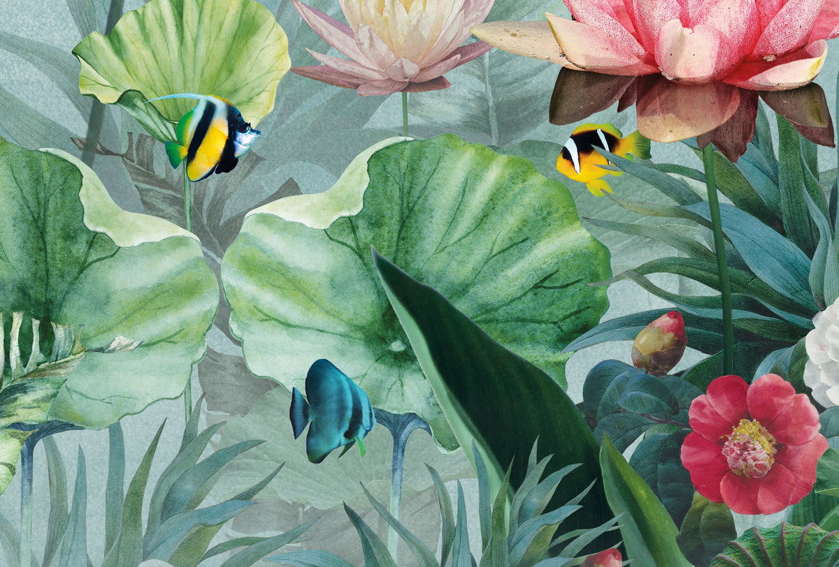 Sample Lotus Lagoon | 20 x 30 cm | vliesbehang