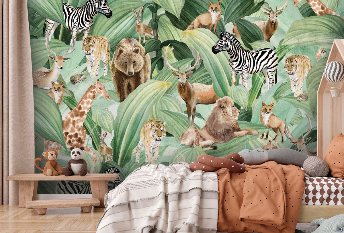 Dieren behang Jungle Adventure | 339 x 280 | brede banen