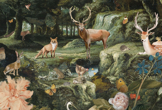 Sample Dieren behang Olivier | 20 x 30 cm | vliesbehang